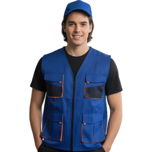 GILET BLEU ROI 04 POCHES