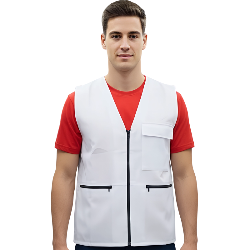 GILET BLANC 03 POCHES
