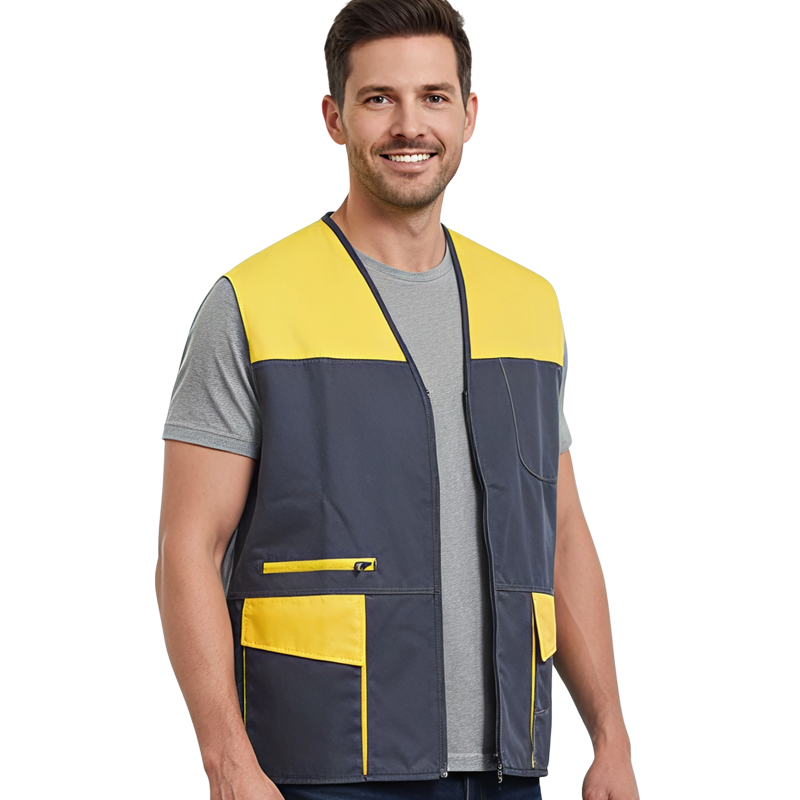GILET GRIS-JAUNE